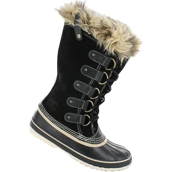 SOREL Joan of Arctic Lace Up Waterproof Insulated Winter Boots Black Size 6 - Picture 1 of 11